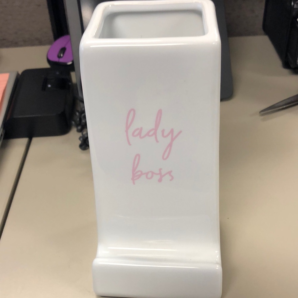 Lady Boss Vase and business card holder